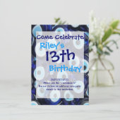 Invitation Nazar Amulets Evil Pierres Oeil Bleu Motif (Debout devant)