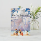 Invitation NC Wyeth Le littoral de la plage de l'artisanat gé (Debout devant)