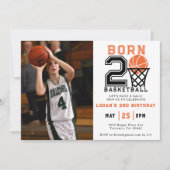 Invitation Né 2 Basketball | 2e anniversaire du garçon sporti (Devant)