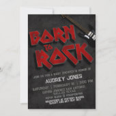 Invitation Né à Rock - Baby shower (Devant)