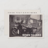 Invitation né à vélo (Devant / Derrière)