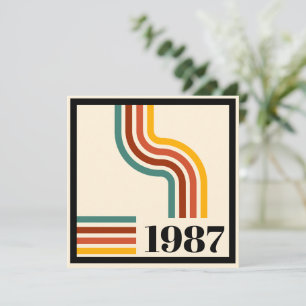 Invitation Né dans le style vintage en 1987 40e anniversaire