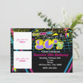 Invitation Né dans les années 80 2 Photos Alors & Maintenant  (Debout devant)