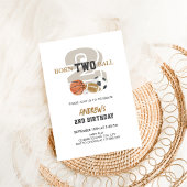 Invitation Né Deux Balles Anniversaire Garçon 2e Anniversaire