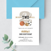 Invitation Né Deux Balles Anniversaire Garçon 2e Anniversaire