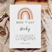 Invitation Ne dis pas Baby shower Game, Arc-en-ciel