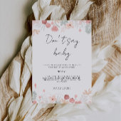 Invitation Ne dites pas Baby Game, signe Baby shower Fleur sa
