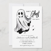 Invitation Ne fantôme pas cette fête à l'halloween (Devant)