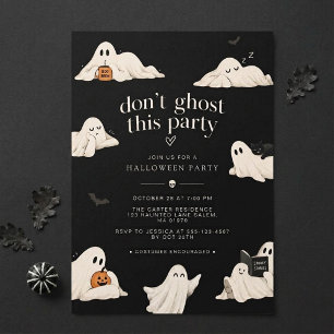 Invitation Ne fantôme pas cette fête adorable drôle Halloween