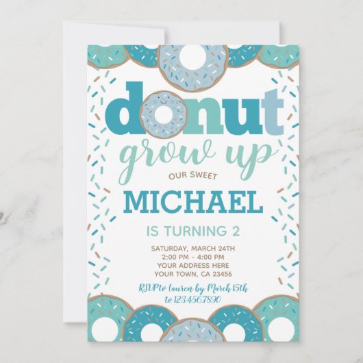 Invitation Ne grandis pas (Devant)