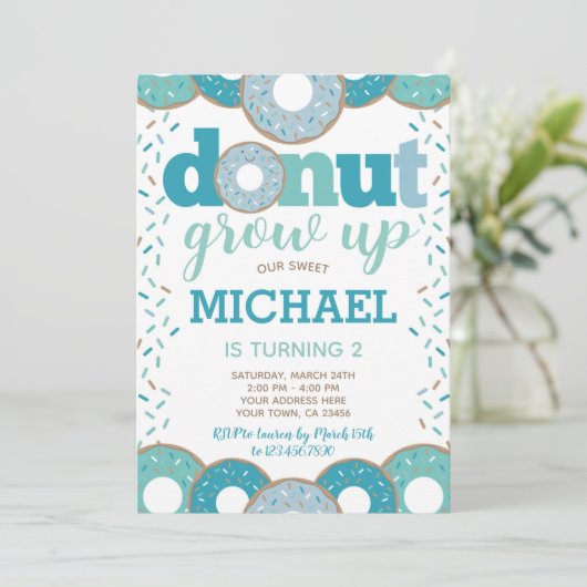 Invitation Ne grandis pas (Debout devant)