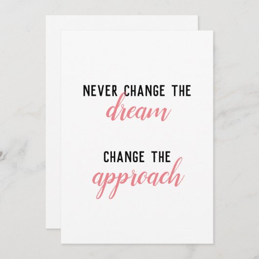 Invitation Ne jamais modifier l'invitation de rêve (Devant / Derrière)