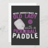 Invitation Ne jamais sous-estimer une vieille dame avec un ba (Devant / Derrière)