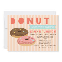 Ne manquez pas cette fête - Donuts Party Invitatio