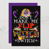 Invitation Ne me fais pas basculer mon interrupteur de sorciè (Devant / Derrière)