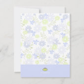 Invitation Ne m'oubliez pas ~ baby shower de jardin (Dos)