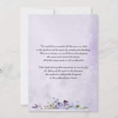 Invitation Ne m'oubliez pas papillons Célébration de la vie (Dos)