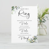 Invitation Ne pas dire jeu de Fête des mariées de mariée (Debout devant)