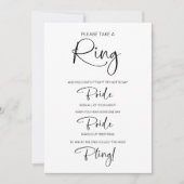 Invitation Ne pas dire jeu de Fête des mariées de mariée (Devant)