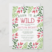 Invitation Né Pour Être Un Baby shower De Boho Sauvage (Devant)