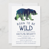 Invitation Né Pour Être Un Baby shower Sauvage (Devant)