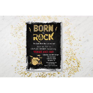 Invitation Né pour être une rock star Baby Shower