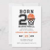 Invitation Né pour le Basketball | 2e anniversaire d'un garço (Devant)