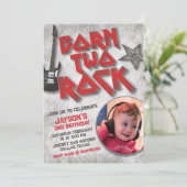 Invitation Né pour le Rock avec Image (Debout devant)