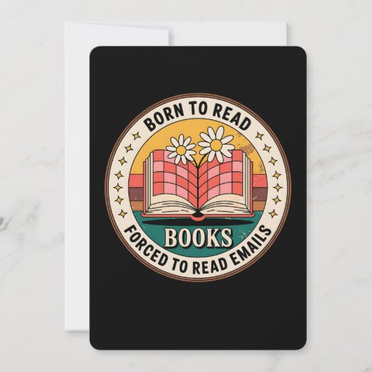 Invitation Né Pour Lire Des Livres Forcés De Lire Des Courrie (Devant)