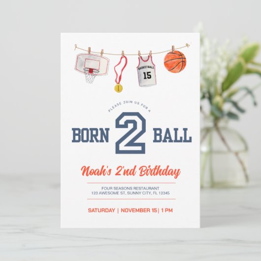 Invitation Né pour marquer (Debout devant)