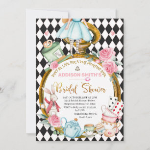 Invitation Ne soyez pas en retard Alice au pays des merveille