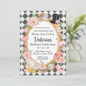 Invitation Ne soyez pas en retard Pink Anniversaire Invitatio (Debout devant)