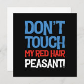 Invitation Ne Touchez Pas Mon Red Hair Redheads Ginger Redhea (Devant / Derrière)