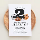 Invitation Né Two Ball Sports 2e anniversaire