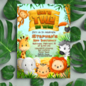 Invitation Né Two Be Wild - Safari 2e anniversaire