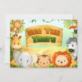 Invitation Né Two Be Wild - Safari 2e anniversaire avec photo (Dos)