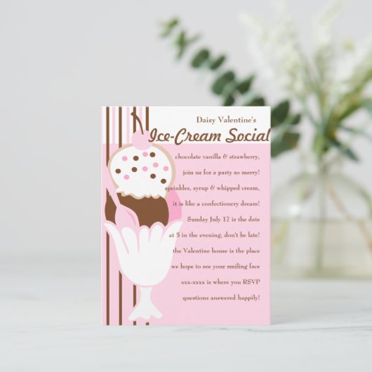 Invitation Neapolitain Sundae (Debout devant)