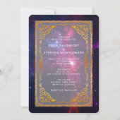 Invitation Nebula cosmique avec Mariage de cadre décoratif (Devant)