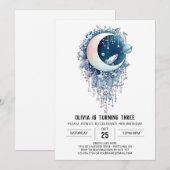 Invitation Nebula Outerspace Étoiles Digital Anniversaire (Devant / Derrière)