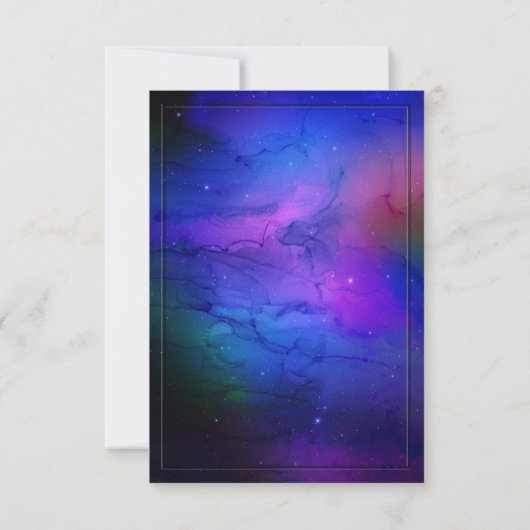 Invitation Nebula violette Art céleste Mariage spatial (Dos)