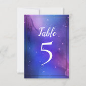 Invitation Nebula violette Art céleste Mariage spatial (Devant)