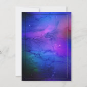 Invitation Nebula violette Art céleste Mariage spatial (Dos)