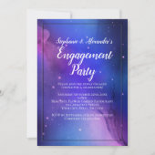 Invitation Nebula violette Art céleste Mariage spatial (Devant)