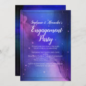 Invitation Nebula violette Art céleste Mariage spatial (Devant / Derrière)