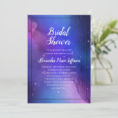 Invitation Nebula violette Art céleste Mariage spatial (Debout devant)