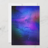 Invitation Nebula violette Art céleste Mariage spatial (Dos)