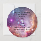 Invitation Nébuleuse violette de l'espace extra-atmosphérique (Dos)