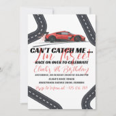 Invitation Nécessité de vitesse Anniversaire Course Rouge Voi (Devant)