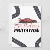 Invitation Nécessité de vitesse Anniversaire Course Rouge Voi (Dos)