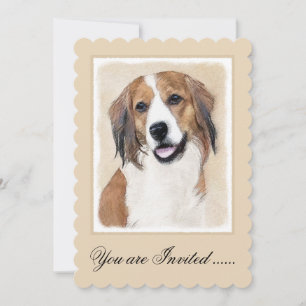 Invitation Nederlandse Kooikerhondje Peinture - Chien Art